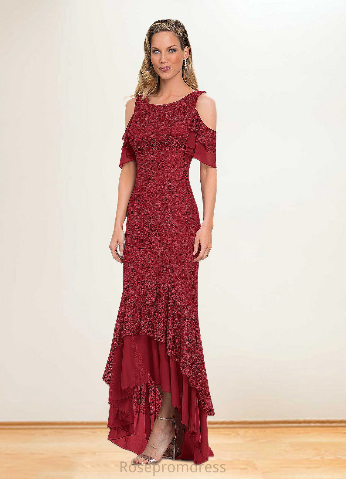 Lucy Sheath Lace Asymmetrical Dress SRSP0019882
