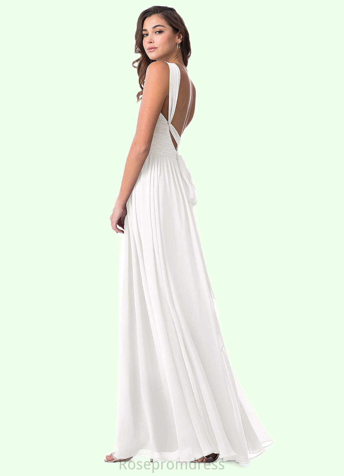 Hannah A-Line Sweetheart Neckline Chiffon Floor-Length Dress SRSP0019706