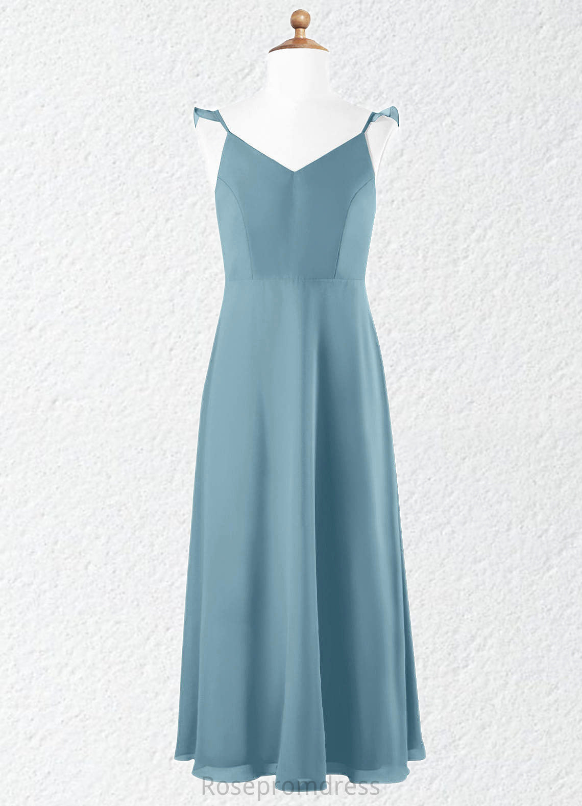 Willow A-Line Ruched Chiffon Floor-Length Junior Bridesmaid Dress SRSP0020012