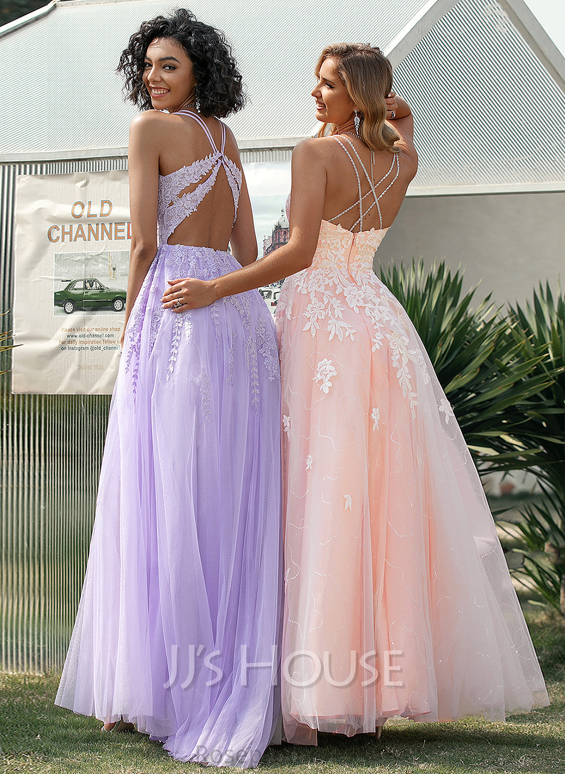 Neck Sweep With Train Ball-Gown/Princess Kamila Sequins Tulle Prom Dresses Lace Scoop