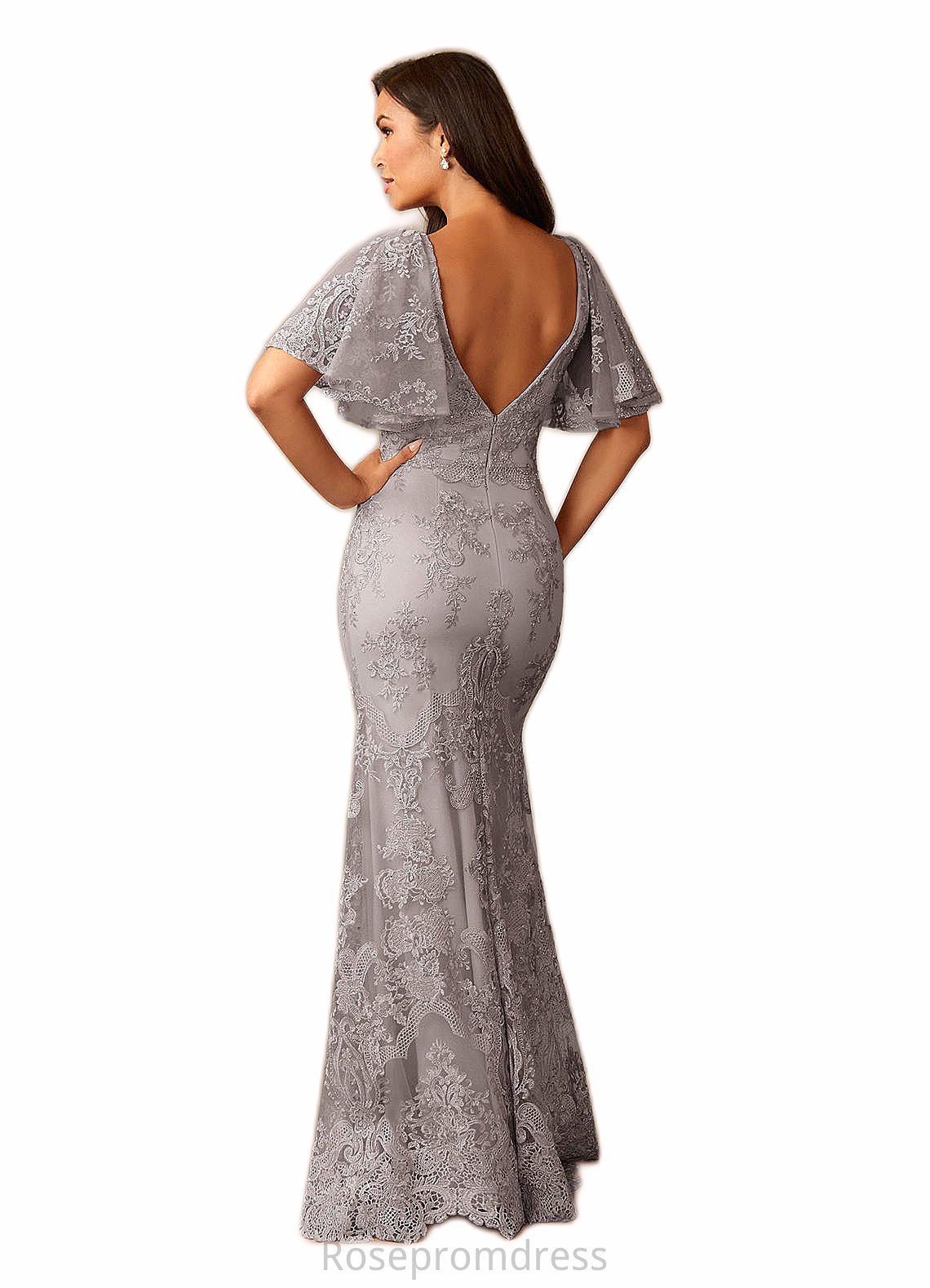 Giselle Mermaid Lace Floor-Length Dress SRSP0019924