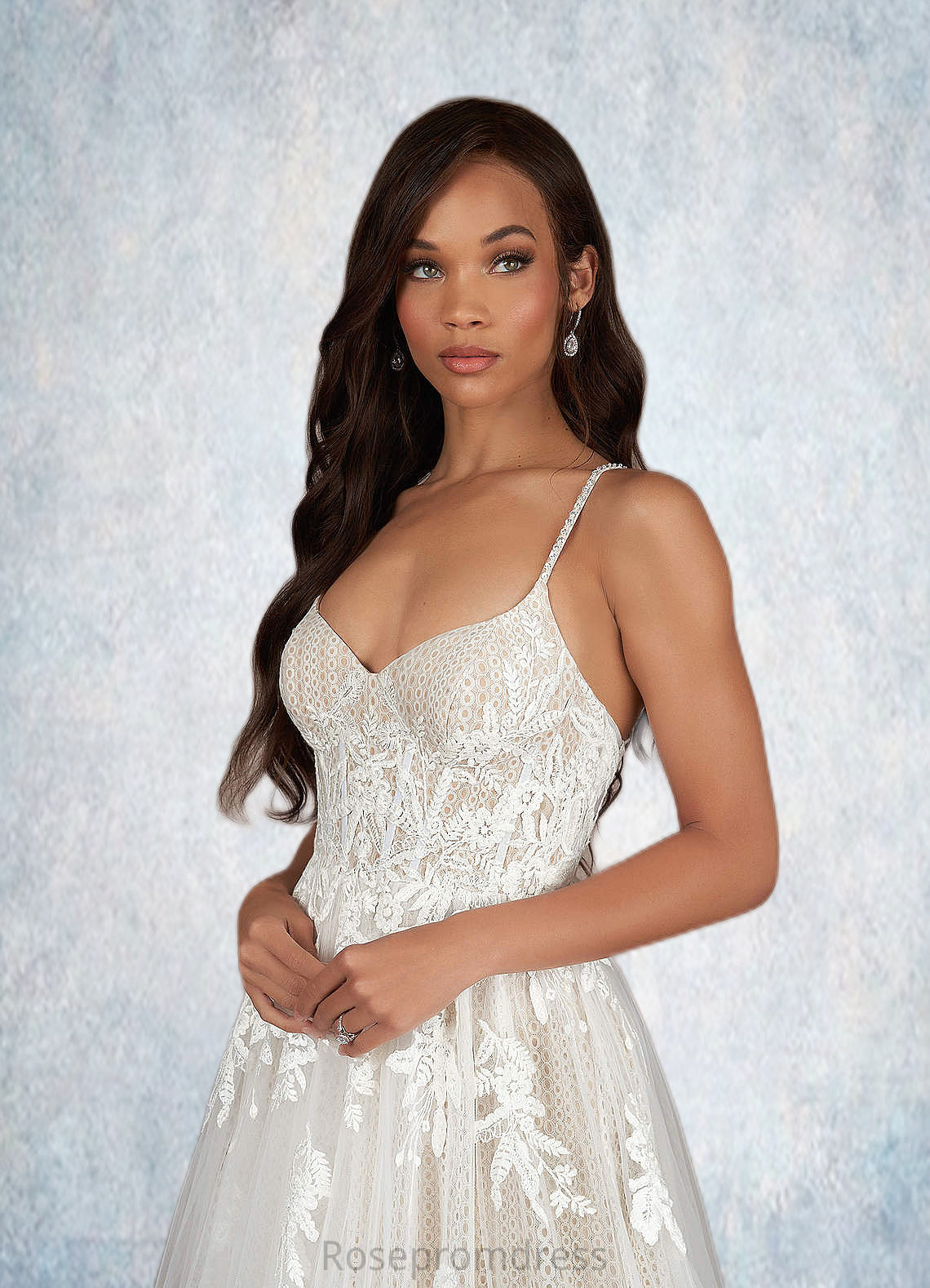 Mattie A-Line Sequins Tulle Chapel Train Dress SRSP0020066
