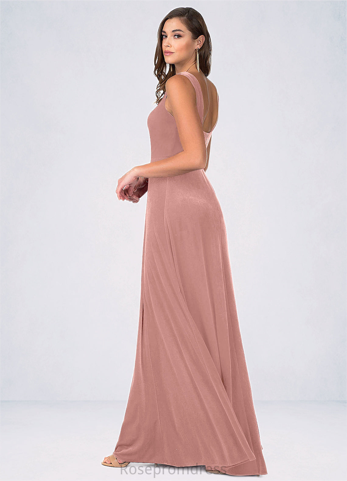 Nova A-Line Velvet Floor-Length Dress SRSP0019788