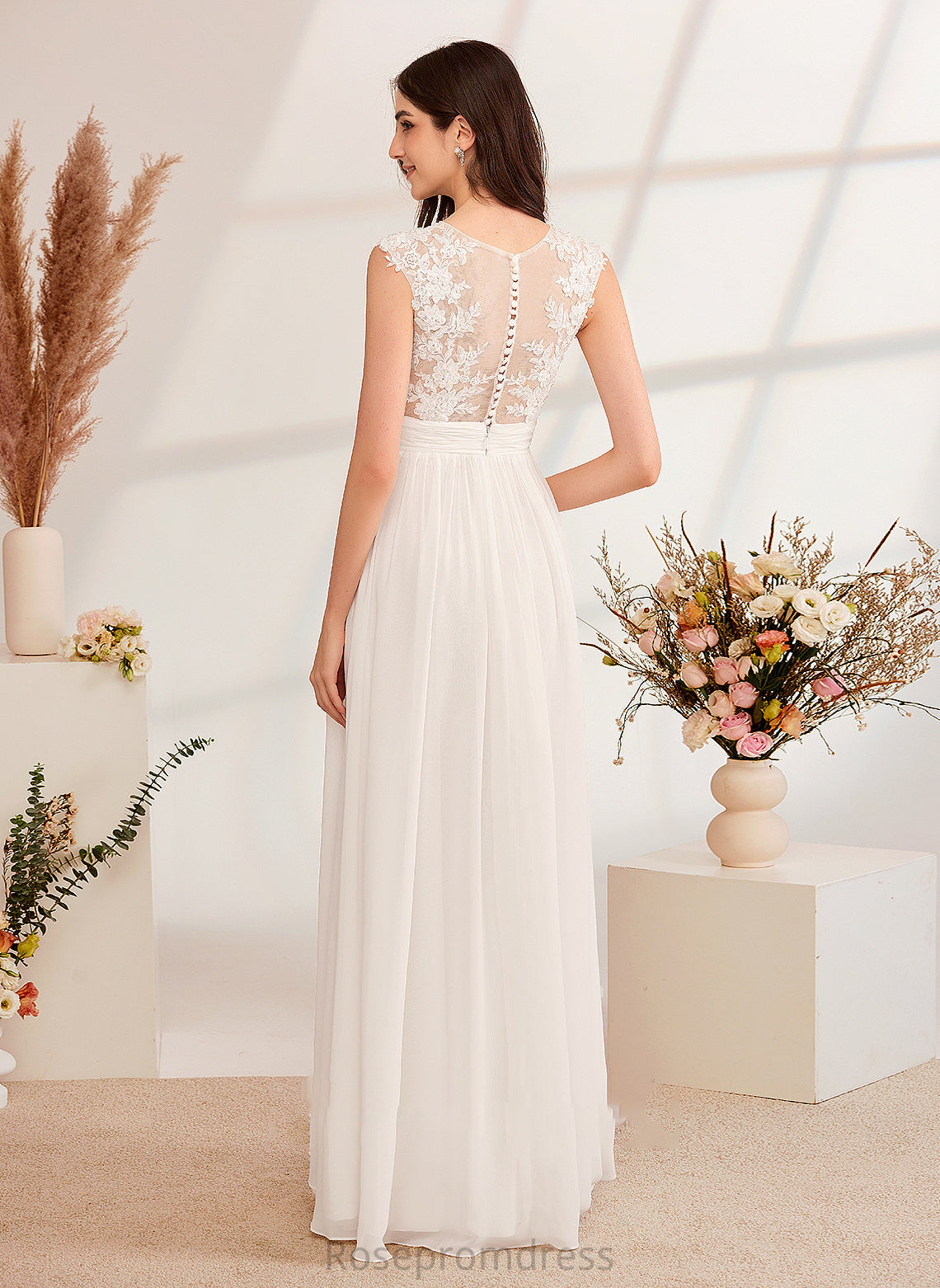 Beading Wedding Split Front A-Line With Tabitha Wedding Dresses Floor-Length Dress Illusion