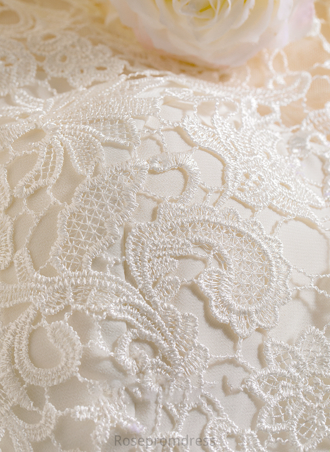 Chiffon Wedding Dresses Neck High Kendra Dress Wedding Floor-Length Lace A-Line
