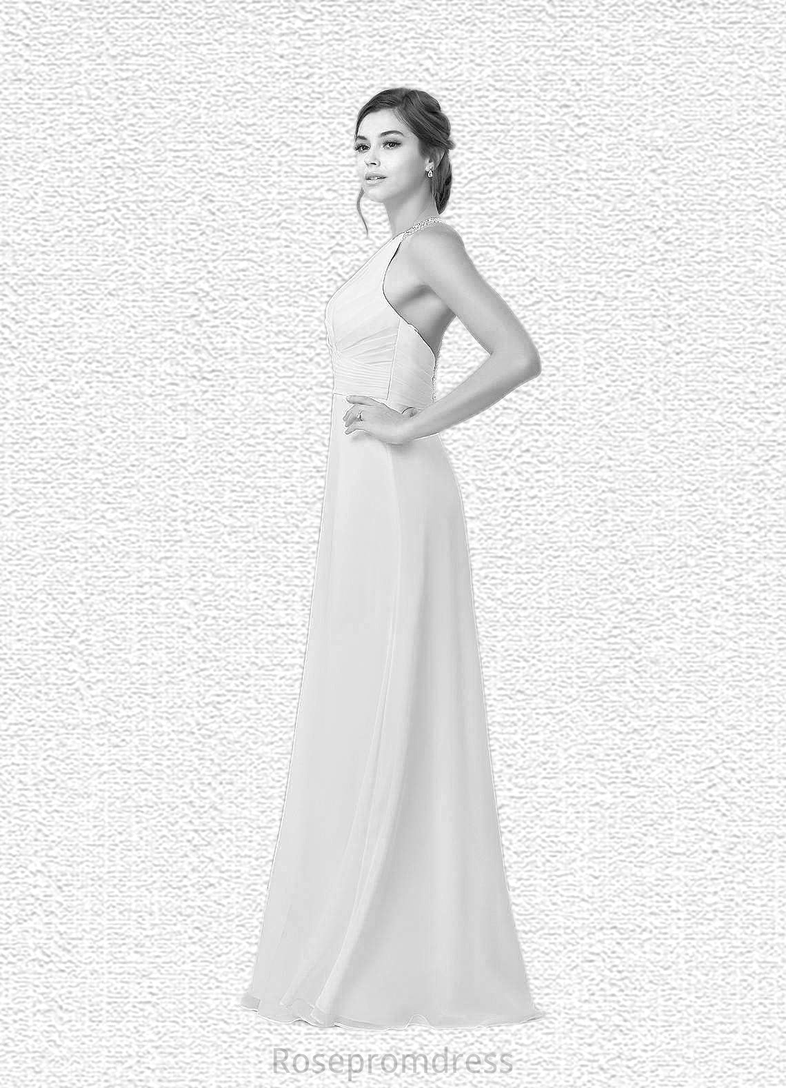 Maleah Sheath Sequins Chiffon Floor-Length Dress SRSP0020062