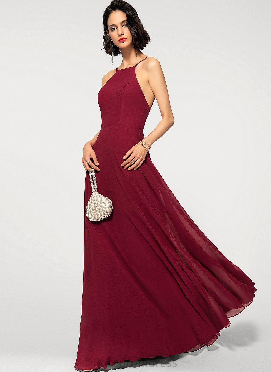 Neckline Length Straps Fabric A-Line Silhouette ScoopNeck Floor-Length SquareNeckline Marisa Bridesmaid Dresses
