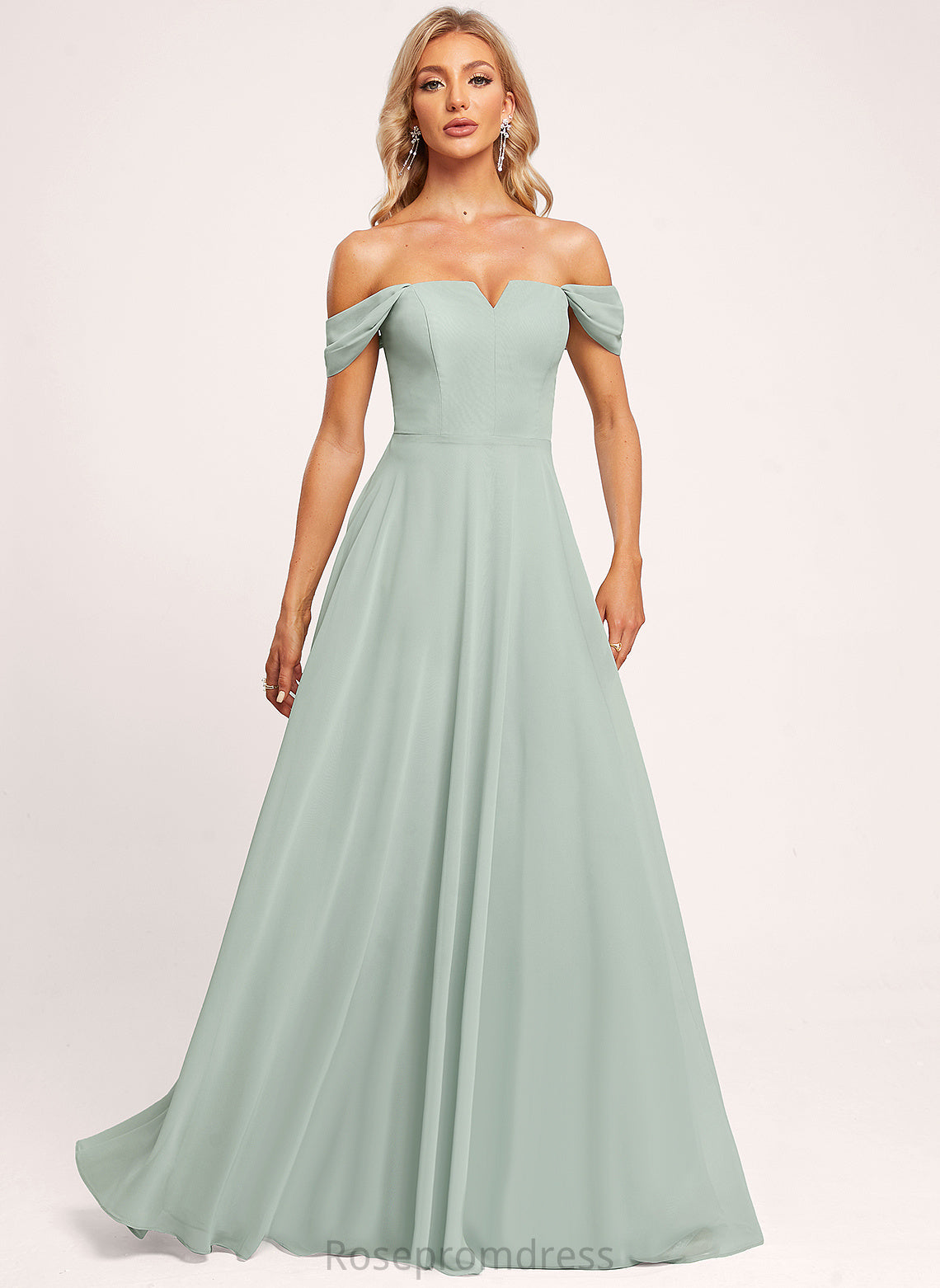 Square Floor-Length Length A-line OfftheShoulder Neckline Straps&Sleeves Silhouette Fabric Peggie Bridesmaid Dresses