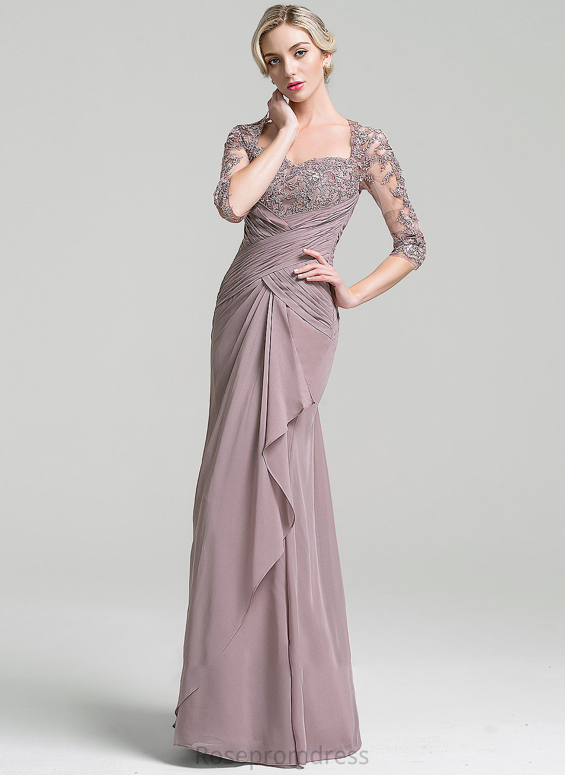 Mother Chiffon Mother of the Bride Dresses the Trumpet/Mermaid Paola Ruffles Ruffle Dress Sweetheart of Cascading Floor-Length Bride With