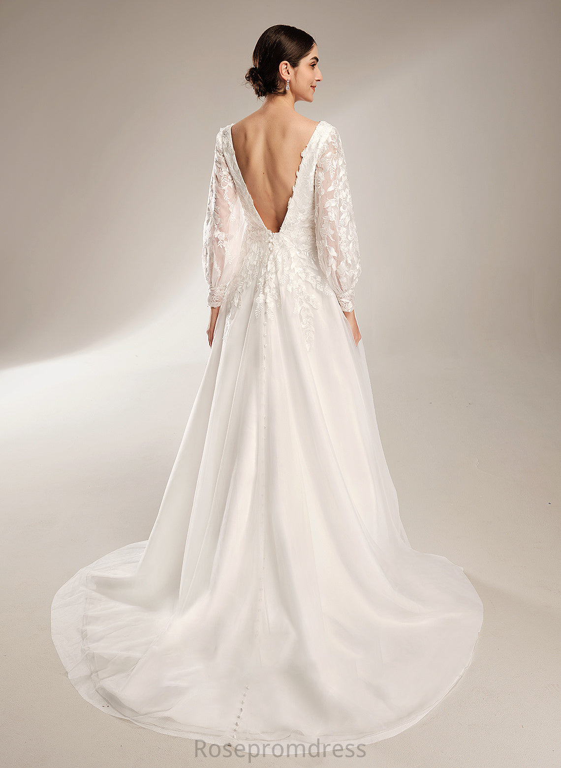 Eva With Sequins V-neck Chapel Wedding Train Wedding Dresses Dress Ball-Gown/Princess