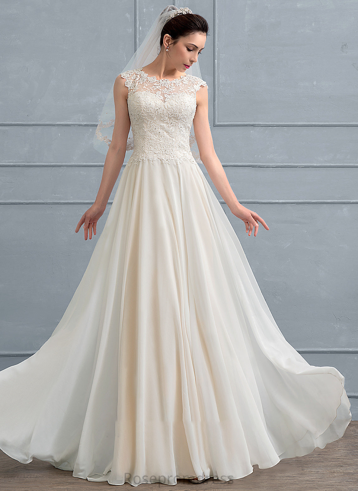 Chiffon Sofia Wedding Dresses Floor-Length Wedding Beading A-Line Sequins With Dress