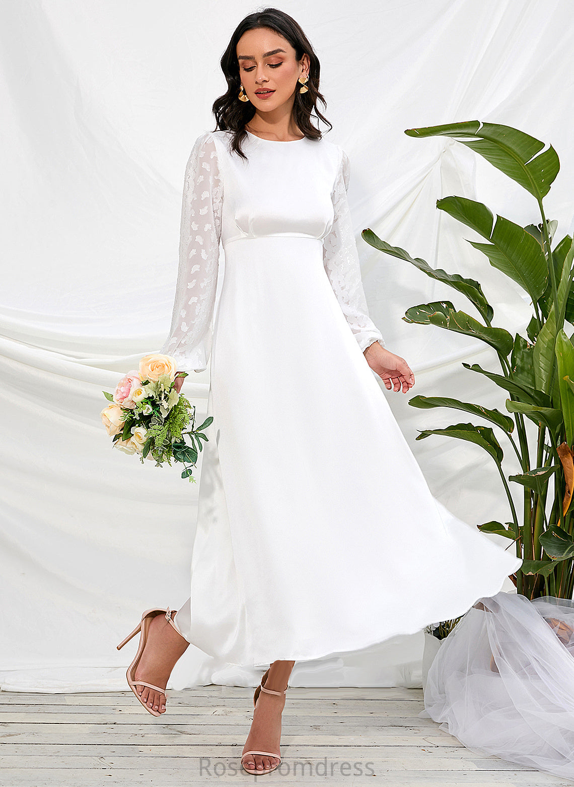 Dress Wedding Dresses A-Line Gertrude Tea-Length Wedding