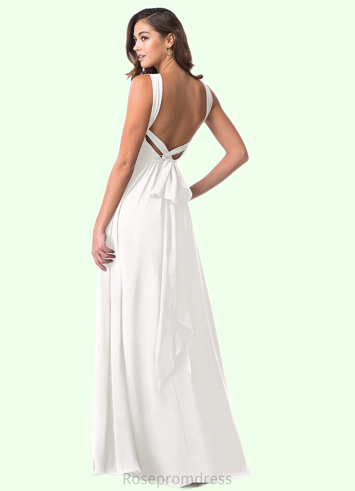 Hannah A-Line Sweetheart Neckline Chiffon Floor-Length Dress SRSP0019706