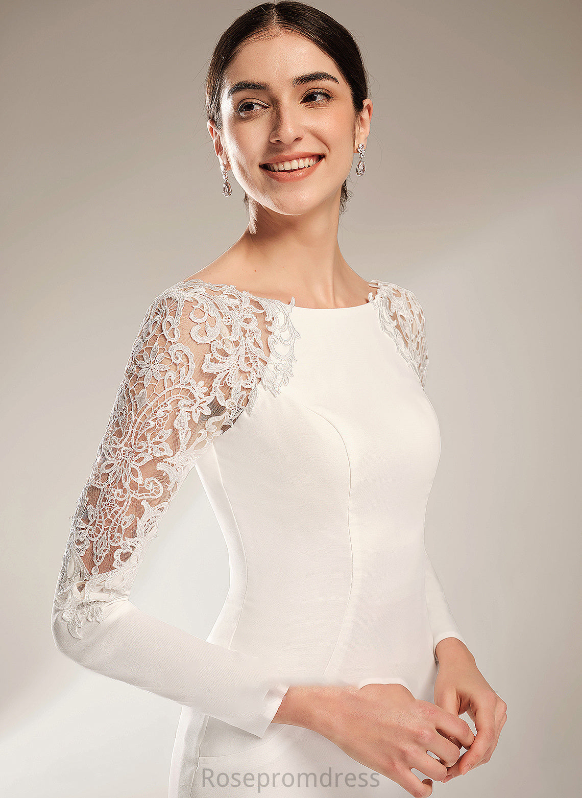 Dress Train Trumpet/Mermaid Wedding Neck Wedding Dresses With Kelsey Court Scoop Lace