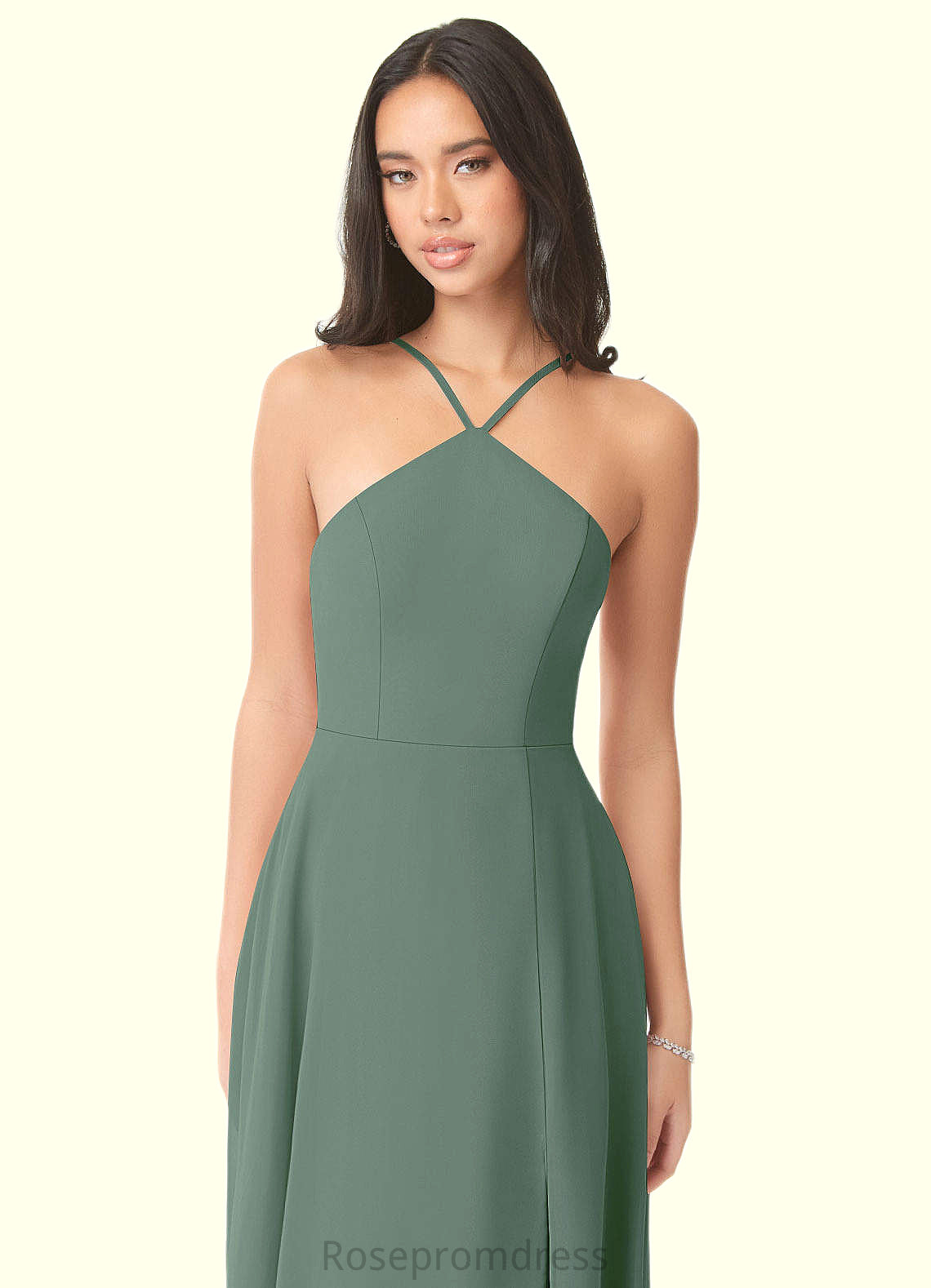 Stella A-Line Side Slit Chiffon Floor-Length Dress SRSP0019652