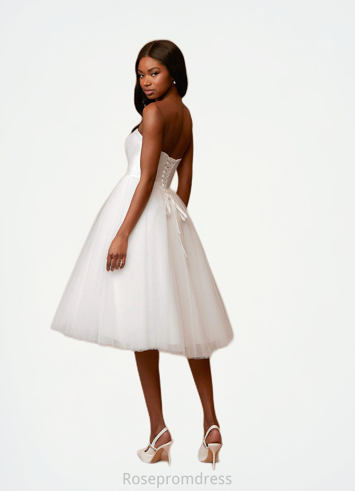 Madelyn A-Line Sweetheart Neckline Tulle Knee-Length Dress SRSP0020080