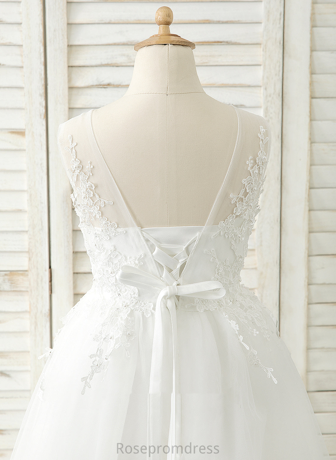 Neck Laurel A-Line Dress Flower Girl Dresses Sleeveless Flower Floor-length Scoop - Tulle/Lace Girl