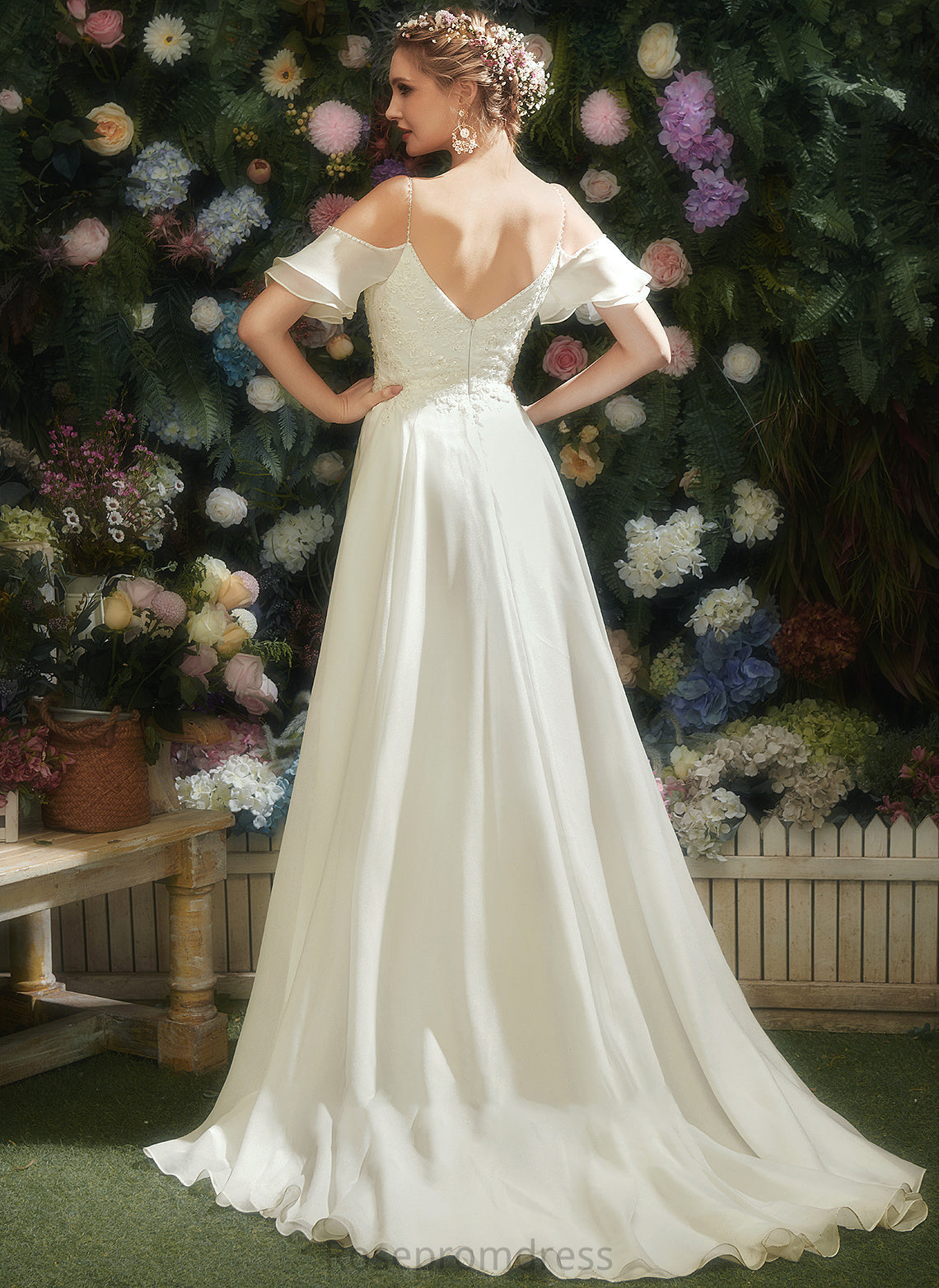 Sequins Wedding A-Line Train Court Wedding Dresses Sweetheart Dress Beading Ruffle With Jada