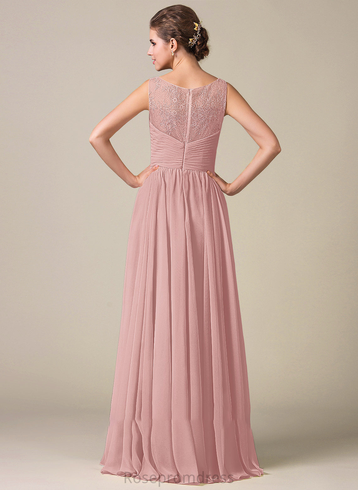 Neckline Fabric ScoopNeck A-Line Silhouette Floor-Length Embellishment Length Ruffle Moira Bridesmaid Dresses