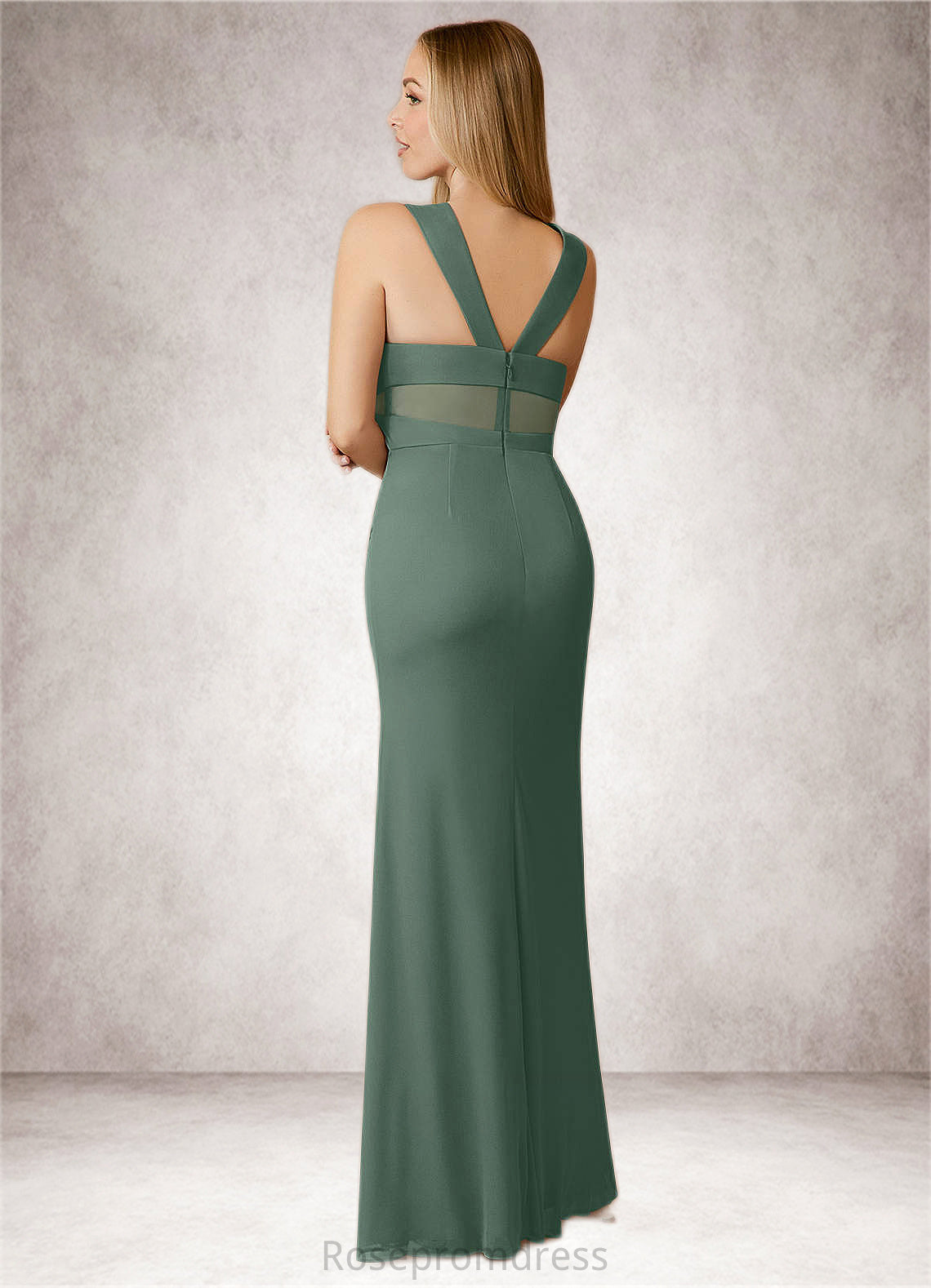 Emely Mermaid Sweetheart Neckline Mesh Floor-Length Dress SRSP0019758