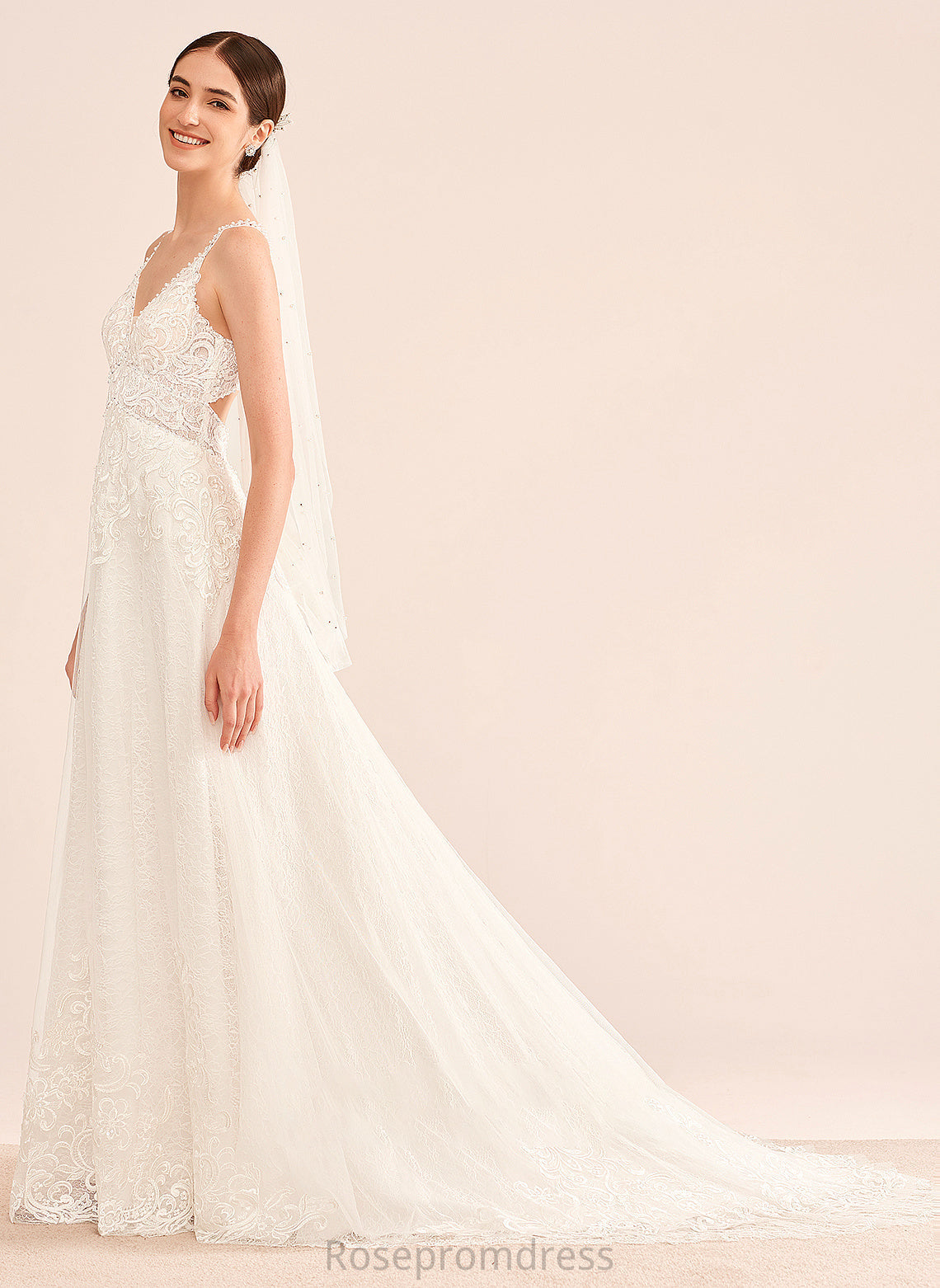 Court Wedding Dresses Dress Beading Nicole V-neck A-Line Wedding With Train
