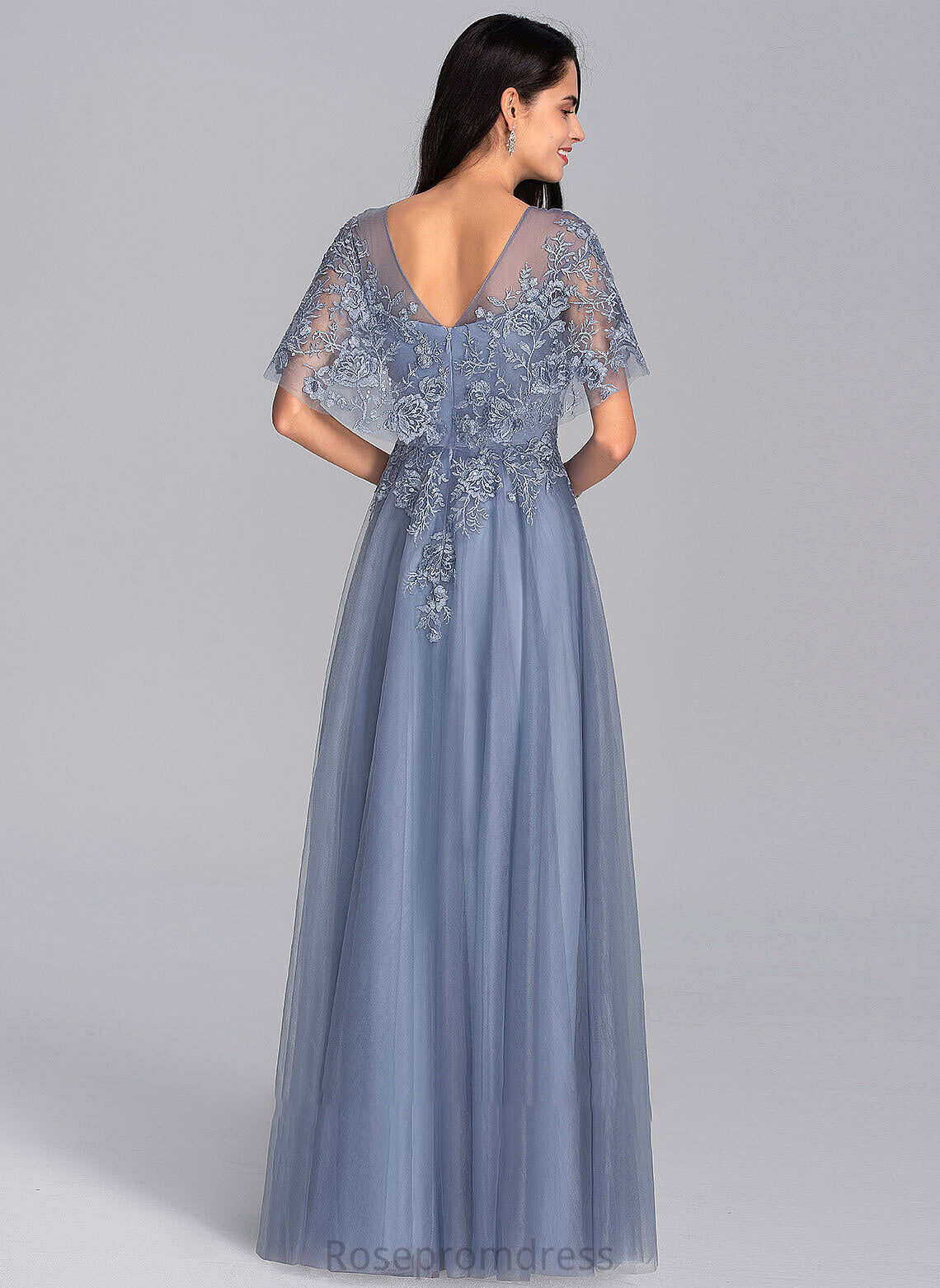 Floor-Length Wedding Dresses Dress A-Line Neck Tulle Wedding Scoop Amaris