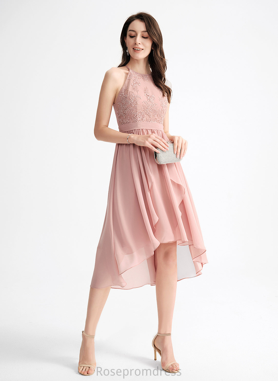 Neck Scoop Asymmetrical Homecoming Dresses Dress Jessica Lace Chiffon Homecoming With A-Line