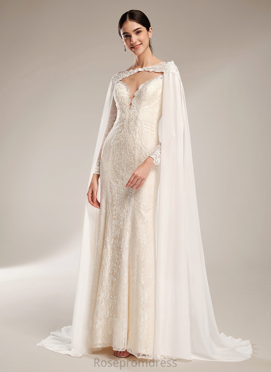 Beading Train Illusion Adalynn Wedding Dress Trumpet/Mermaid Court With Wedding Dresses