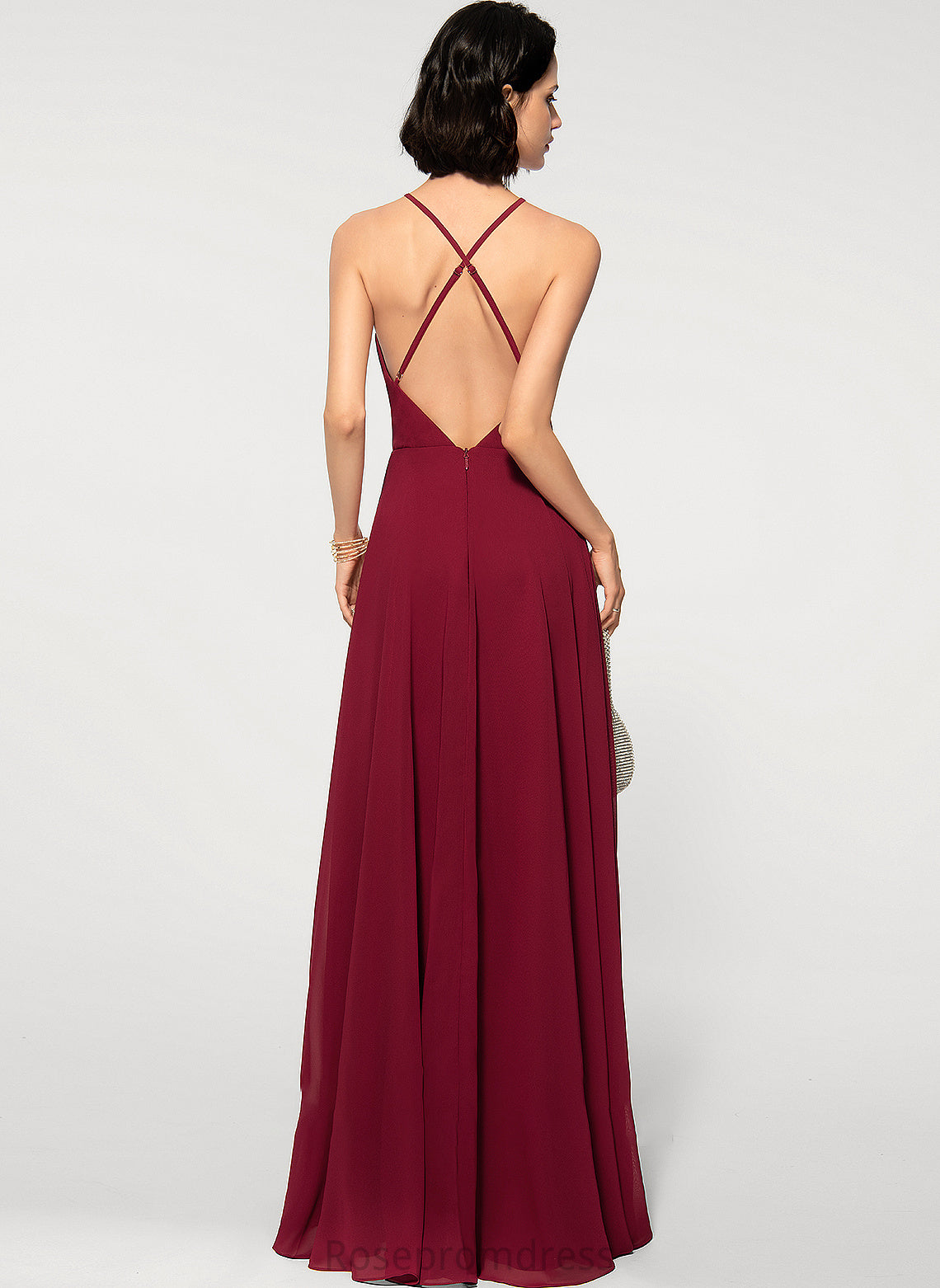 Neckline Length Straps Fabric A-Line Silhouette ScoopNeck Floor-Length SquareNeckline Marisa Bridesmaid Dresses