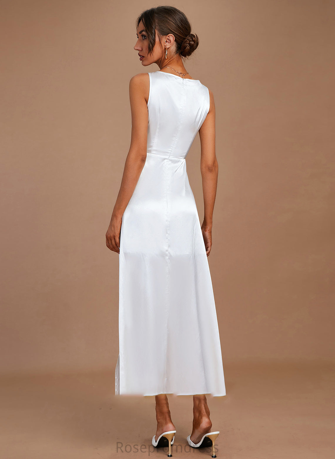 Dress V-neck Ankle-Length Isabel Wedding Wedding Dresses Sheath/Column