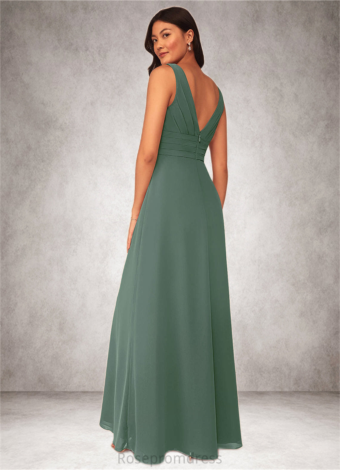 Kaylah A-Line Chiffon Floor-Length Dress SRSP0019655