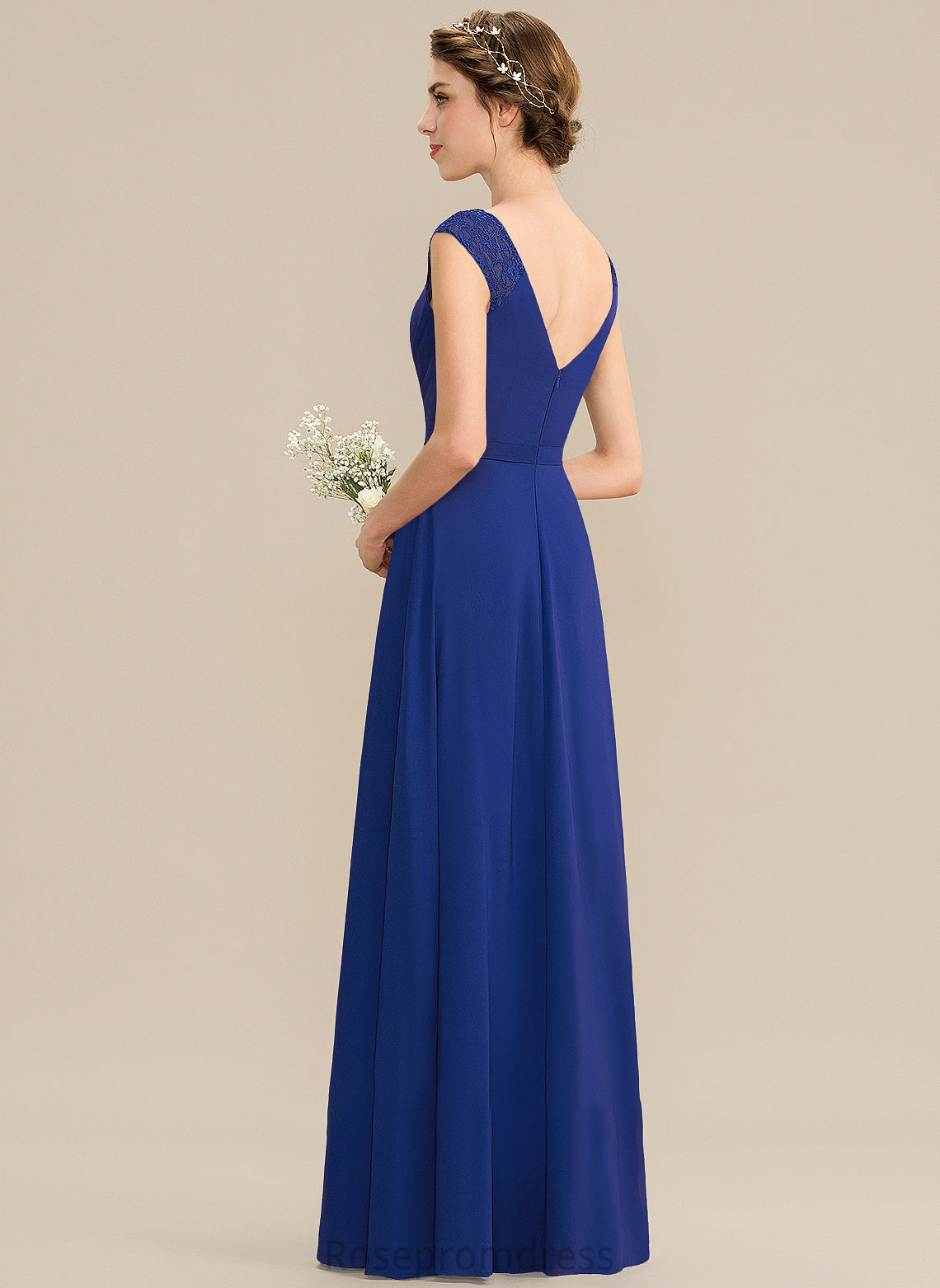 Fabric A-Line SplitFront Length Silhouette V-neck Embellishment Floor-Length Ruffle Neckline Jordin V-Neck Bridesmaid Dresses