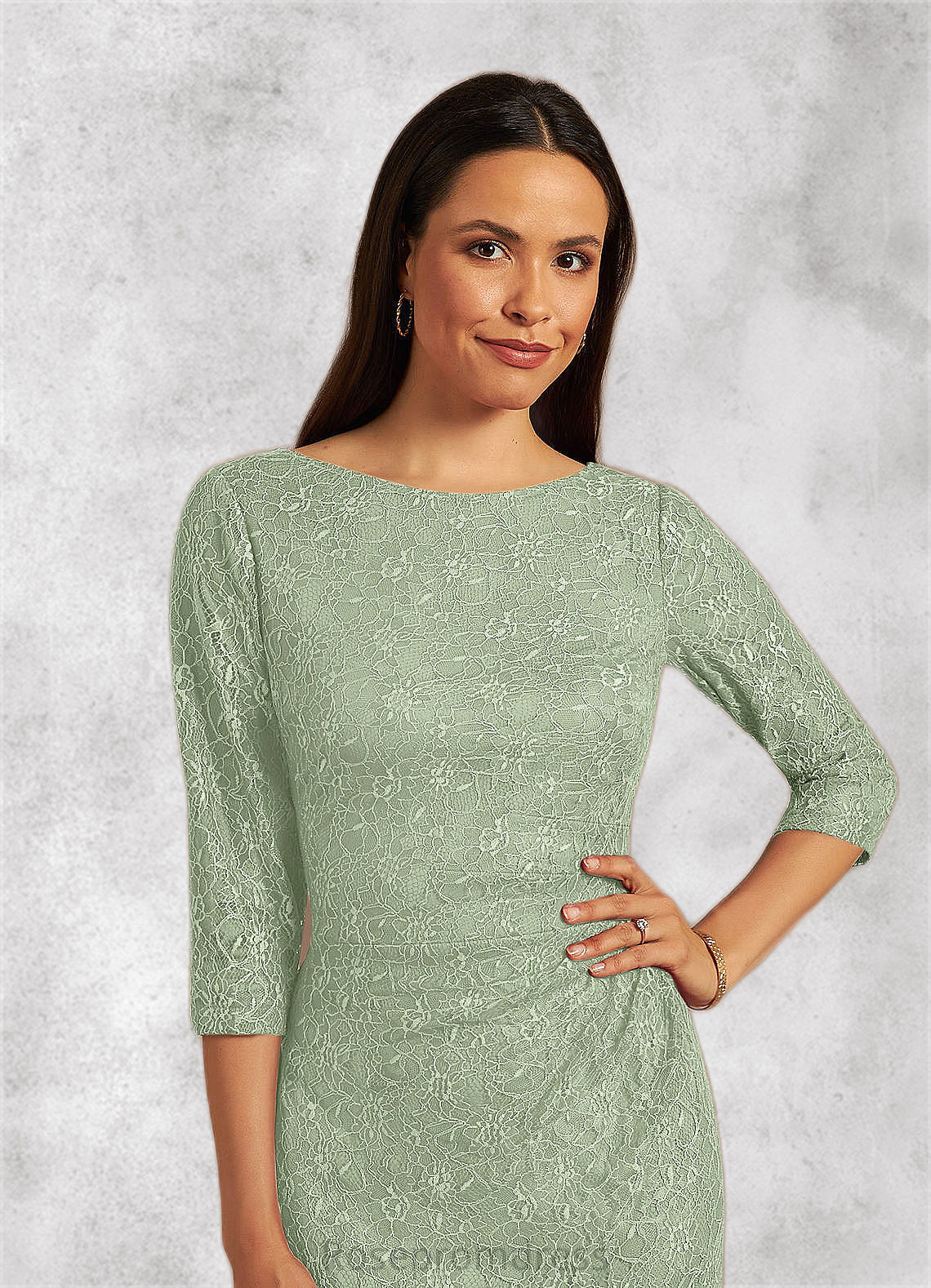 Sariah Sheath Lace Knee-Length Dress SRSP0019911