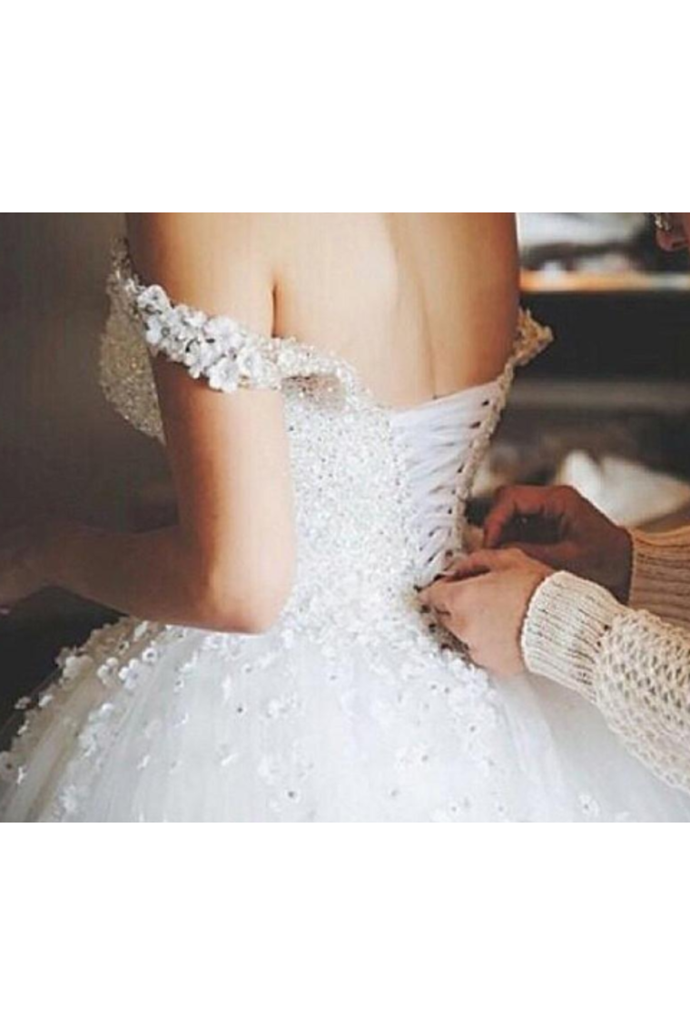 Charming Off The Shoulder Wedding Dresses Elegant SRSPBB4F72M