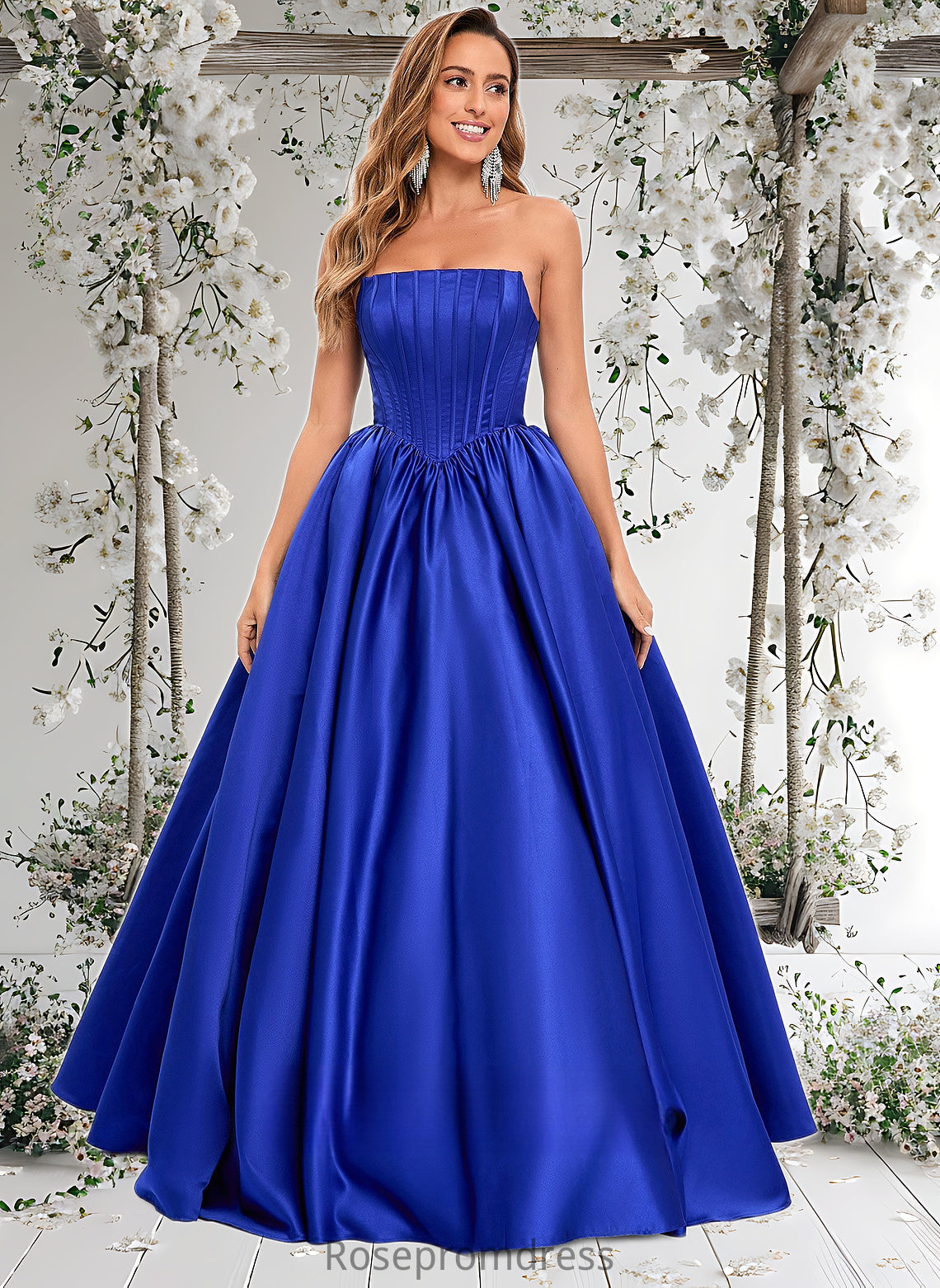Sherry Ball-Gown/Princess Straight Floor-Length Satin Prom Dresses DSP0025831