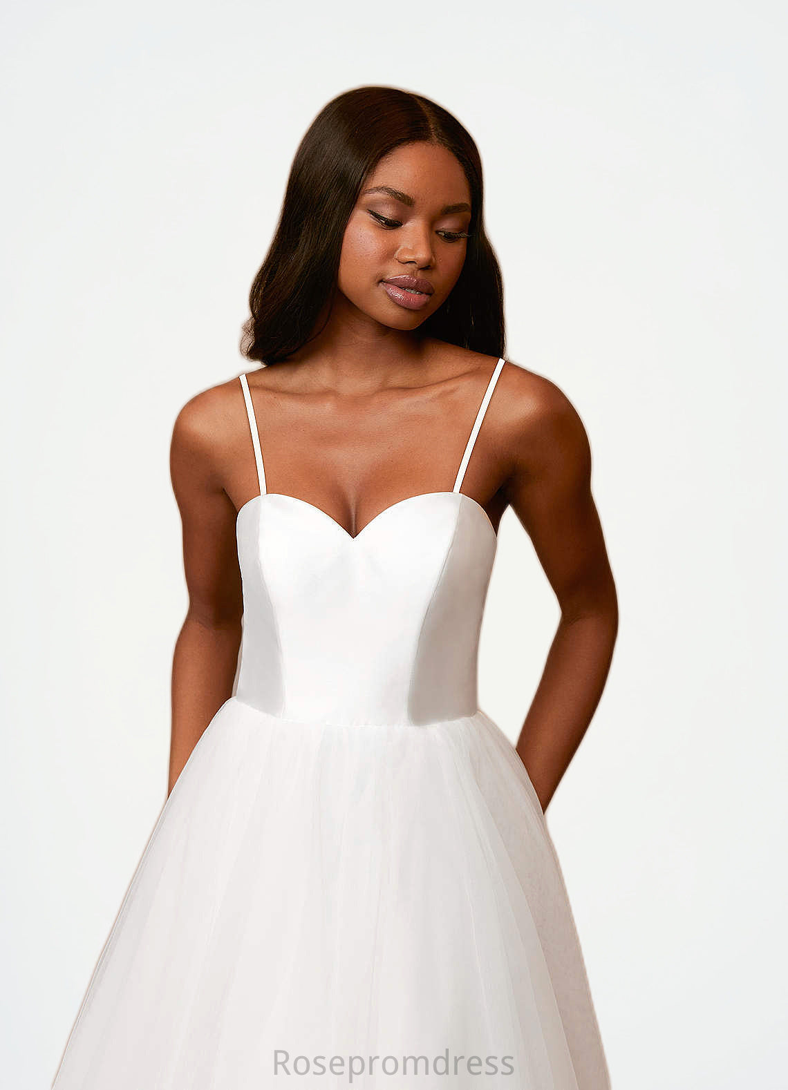 Madelyn A-Line Sweetheart Neckline Tulle Knee-Length Dress SRSP0020080