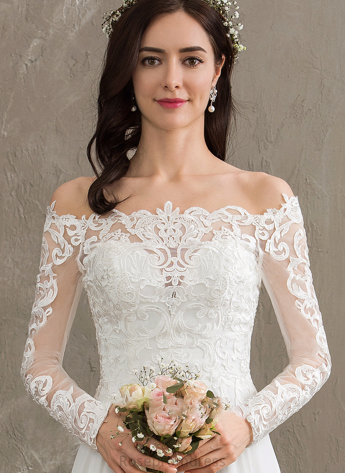 Floor-Length Wedding Dresses Chiffon A-Line Wedding Dress Dixie