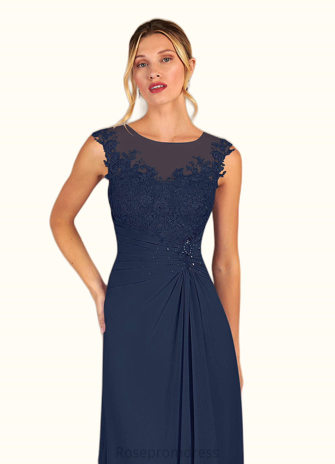 Alison A-Line Sequins Chiffon Asymmetrical Dress SRSP0019823