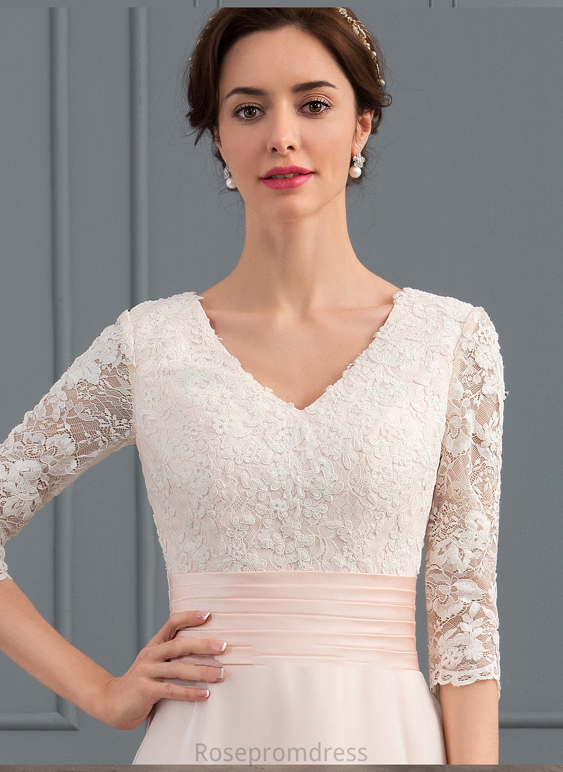 Dress Tatiana V-neck Train Ball-Gown/Princess Wedding Dresses Ruffle Wedding Organza Court With