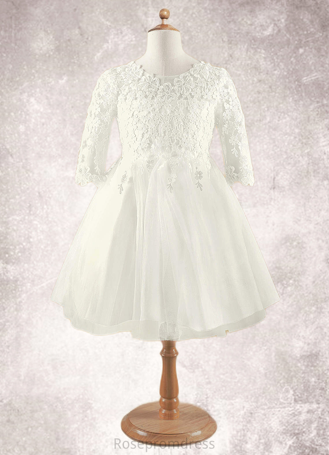 Tamia Ball-Gown Lace Tulle Knee-Length Dress SRSP0020241