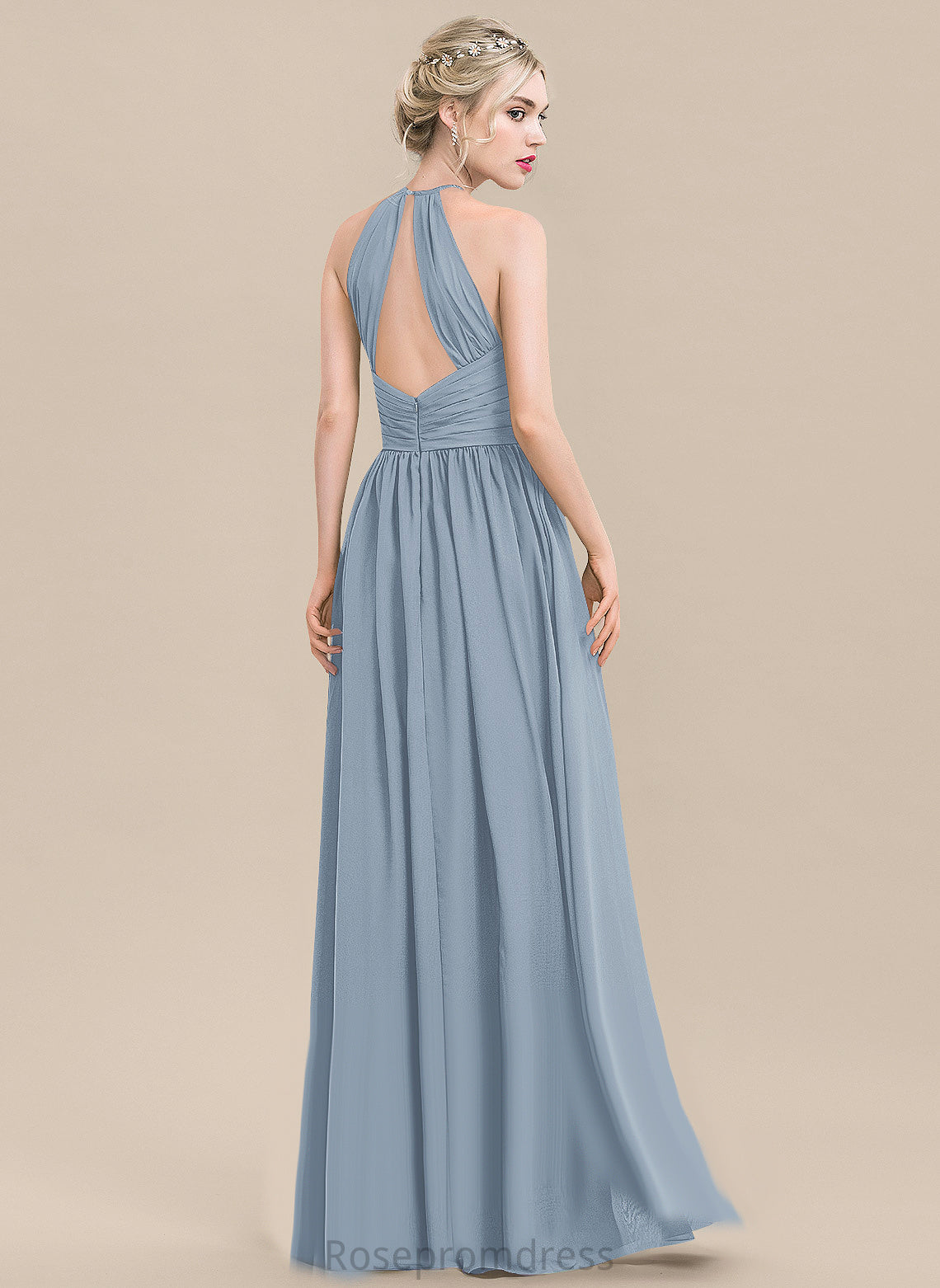 Neckline Floor-Length Fabric Silhouette Length A-line Straps&Sleeves Scoop Victoria Floor Length Natural Waist Spaghetti Staps Bridesmaid Dresses