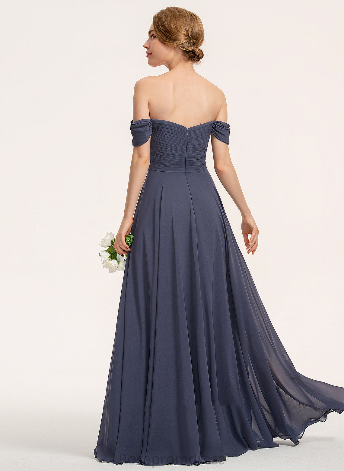 Silhouette Floor-Length Length Fabric Off-the-Shoulder Neckline A-Line Embellishment Ruffle Desiree Bridesmaid Dresses