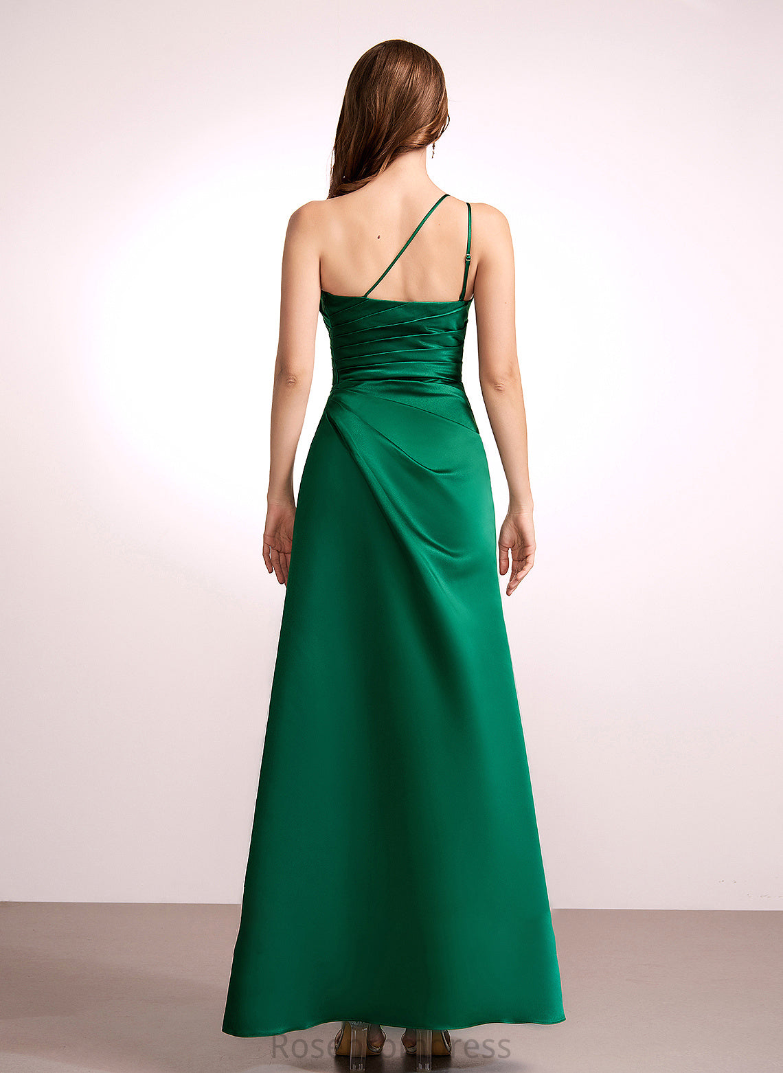 SplitFront Embellishment Floor-Length Neckline Silhouette One-Shoulder Fabric Length A-Line Kaley Bridesmaid Dresses