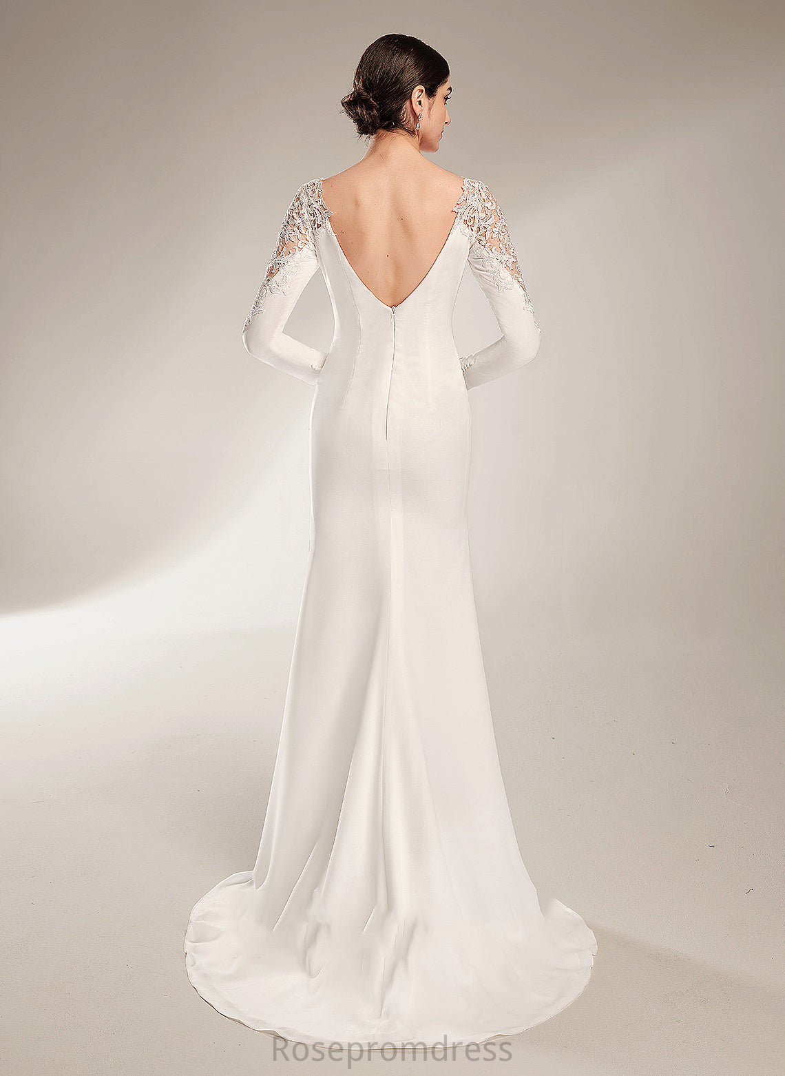 Dress Train Trumpet/Mermaid Wedding Neck Wedding Dresses With Kelsey Court Scoop Lace