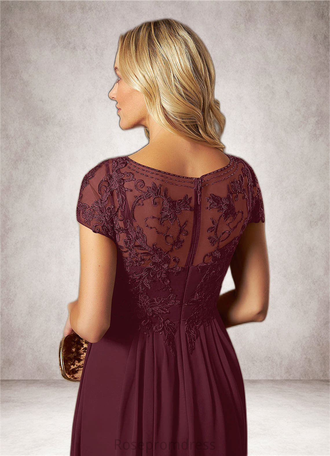 Amanda A-Line Lace Asymmetrical Dress SRSP0019870