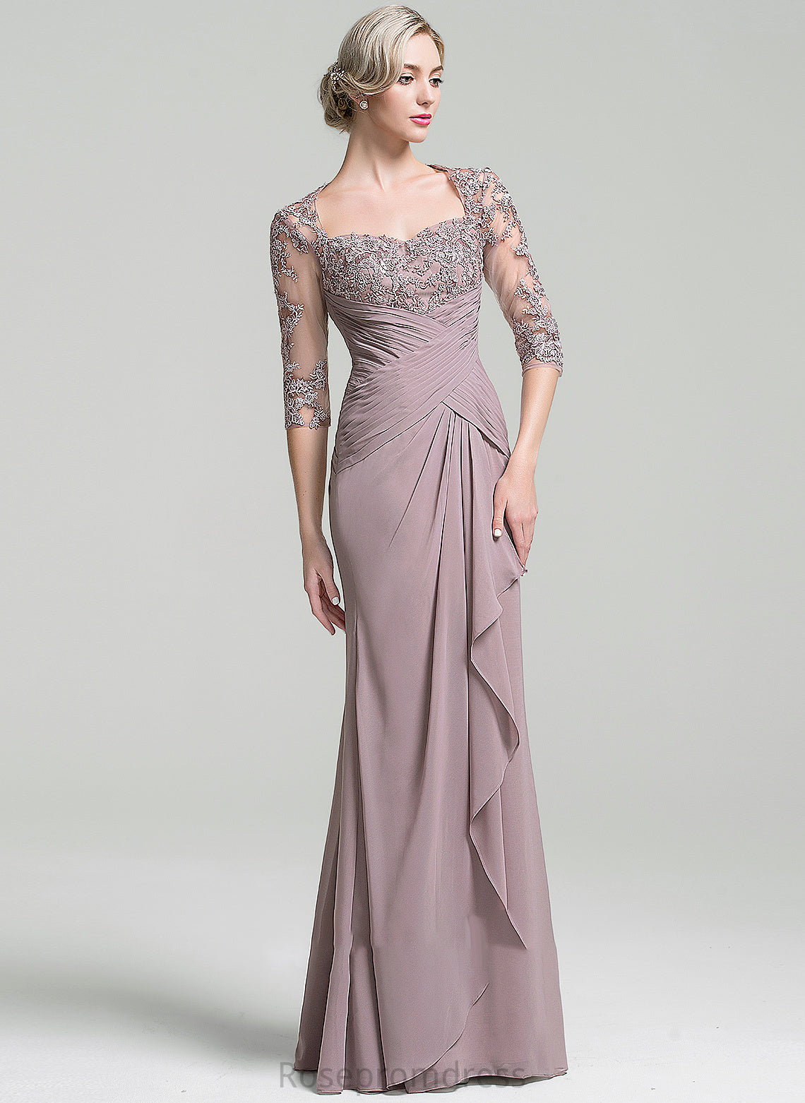 Mother Chiffon Mother of the Bride Dresses the Trumpet/Mermaid Paola Ruffles Ruffle Dress Sweetheart of Cascading Floor-Length Bride With