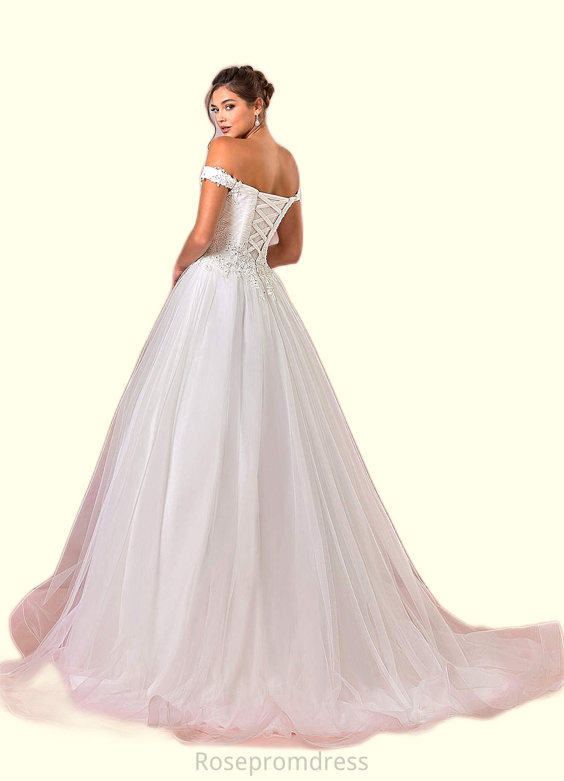 Pamela Ball-Gown Sequins Tulle Chapel Train Dress SRSP0020098
