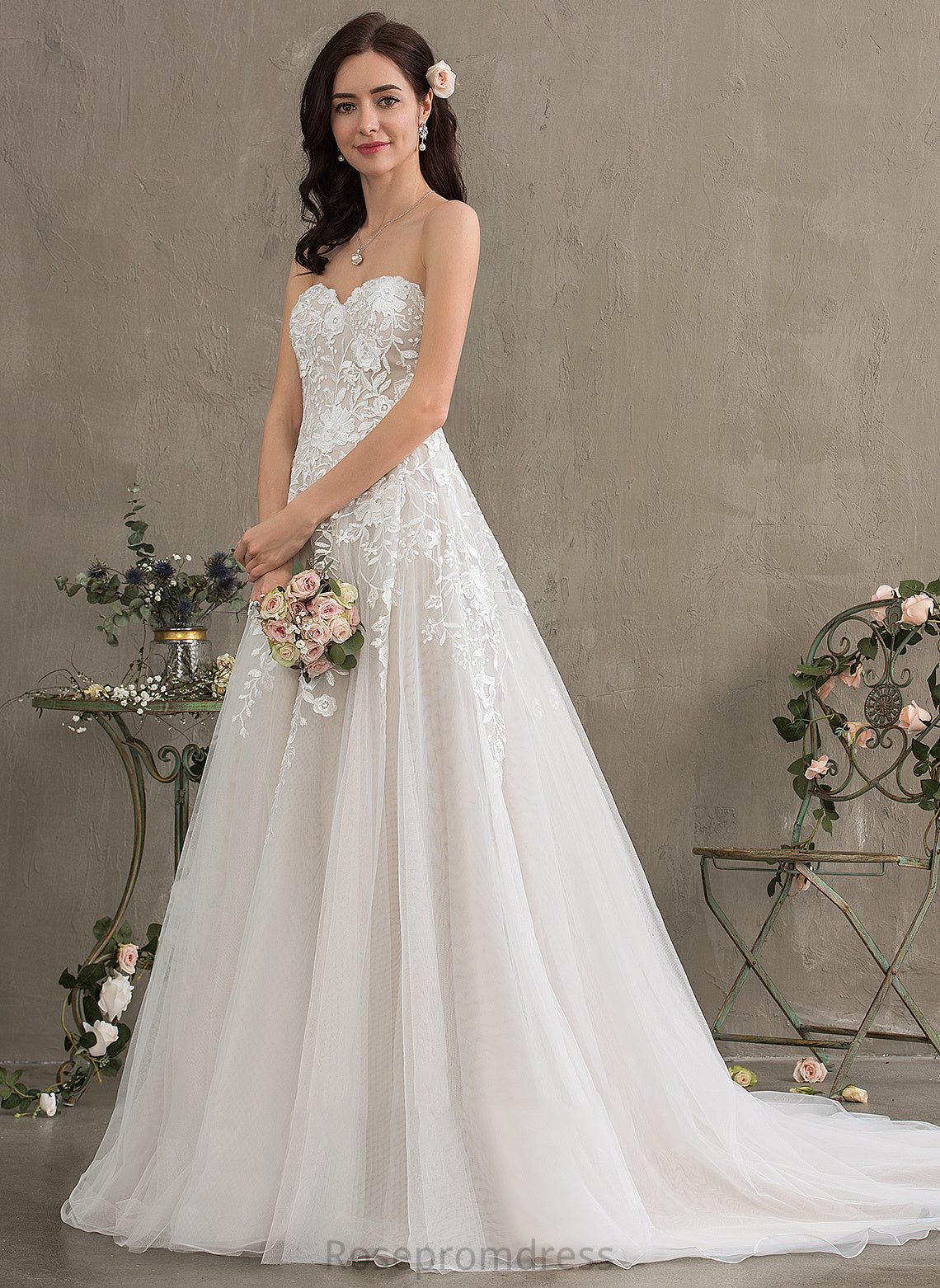 Dress Tulle Silvia Wedding Dresses Wedding Train Sweetheart Court Ball-Gown/Princess