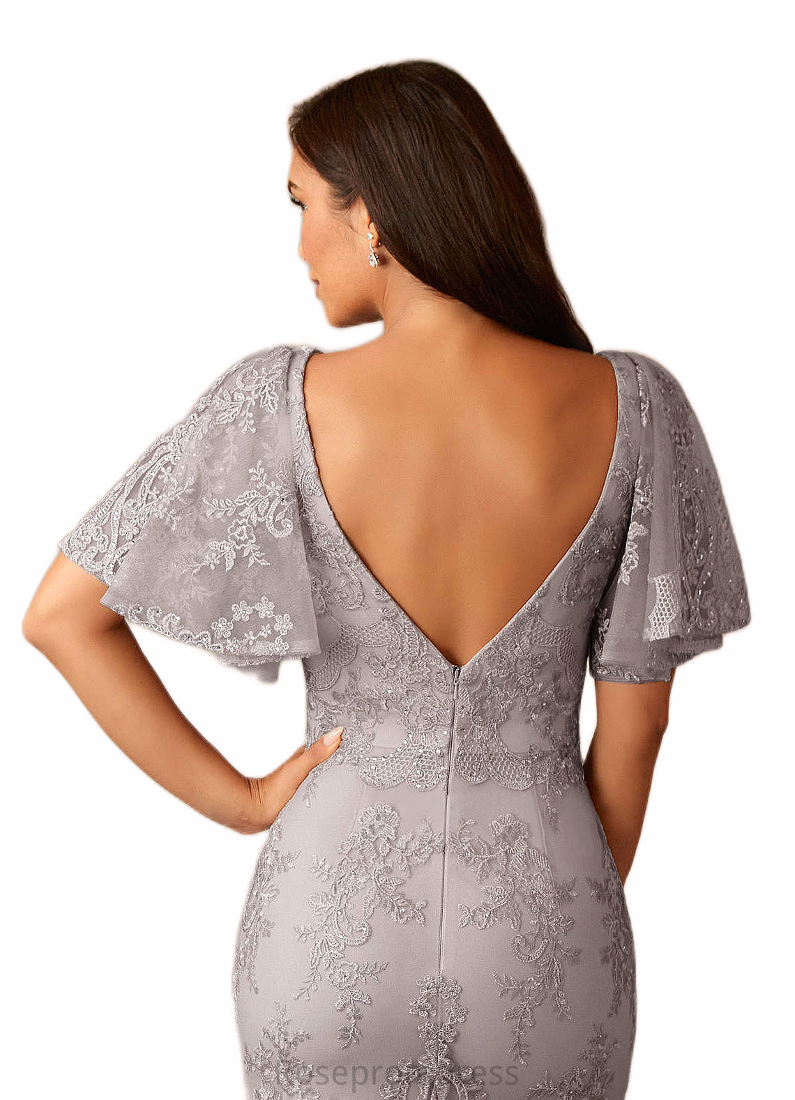 Giselle Mermaid Lace Floor-Length Dress SRSP0019924