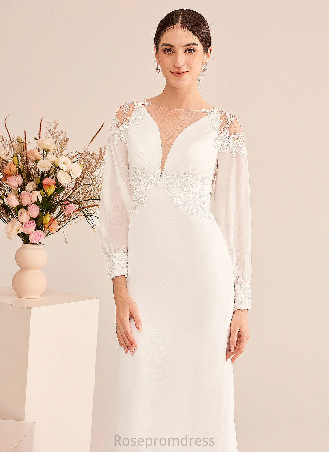 Court Wedding Dresses Kate Trumpet/Mermaid Beading Wedding Dress Train Illusion With